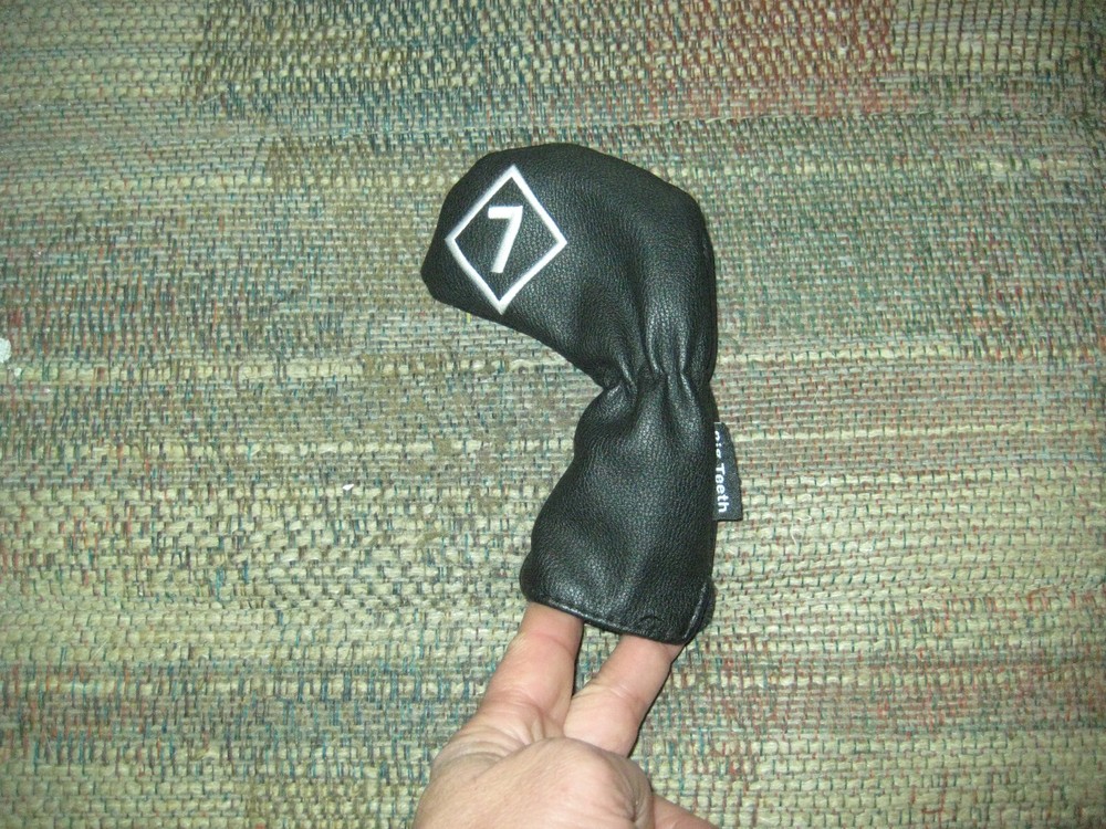 slightly used  Big Teeth   Universal  7  iron  headcover  Black