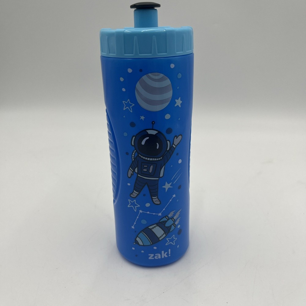 Zak! Space Water Bottle Blue Pull Top 25fl Oz