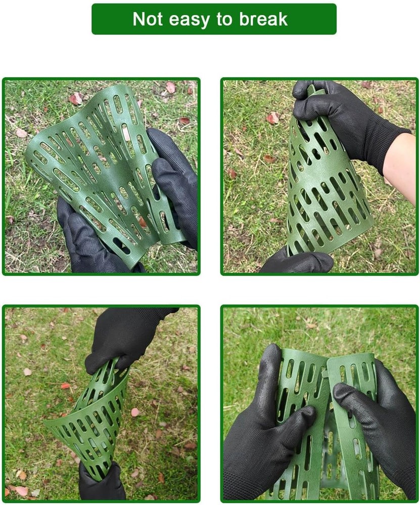 Tree Trunk Protectors Bark - 8Pcs Small Green