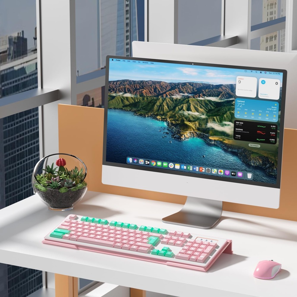 Comfortable Computer Keyboard Stand - Ergonomic Keyboard Riser Acrylic Tilted...