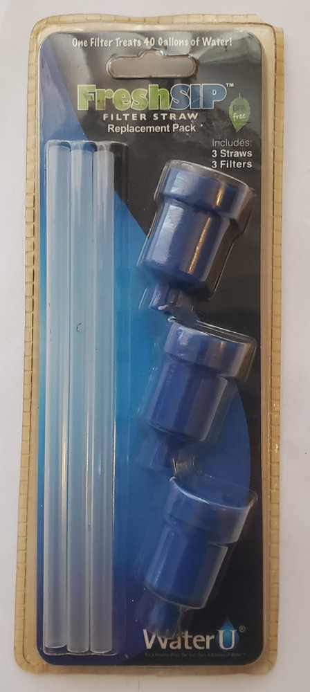 Fresh Sip, Replacement Coconut Shell Carbon Technology Filter Straws, New Sealed