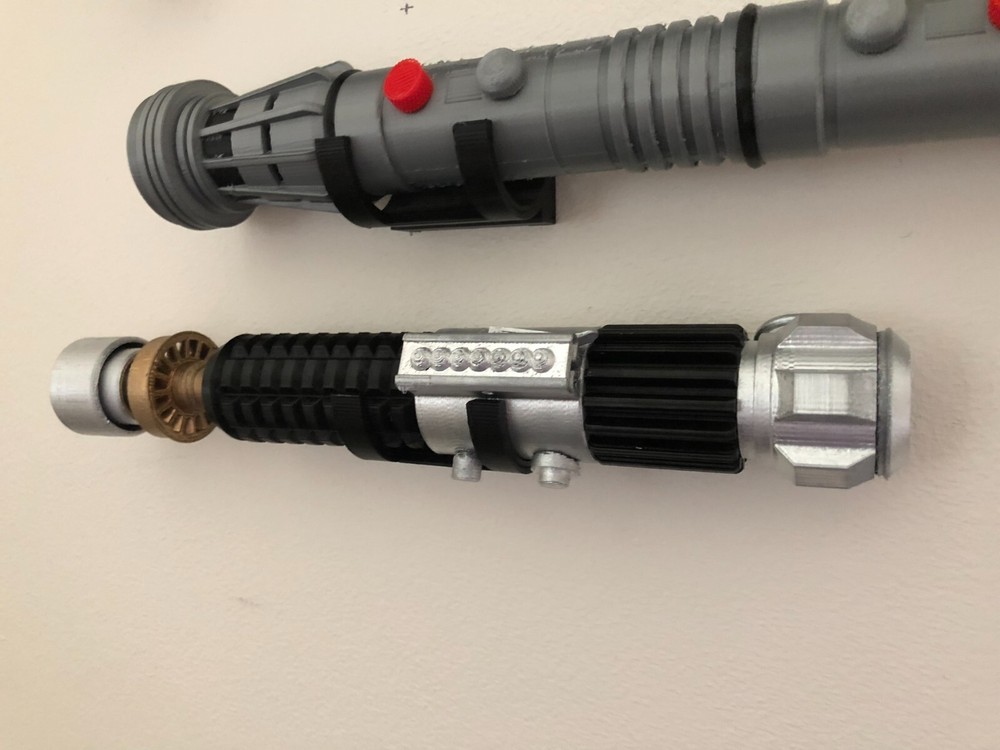 (Black) Lightsaber horizontal holder wall mount display
