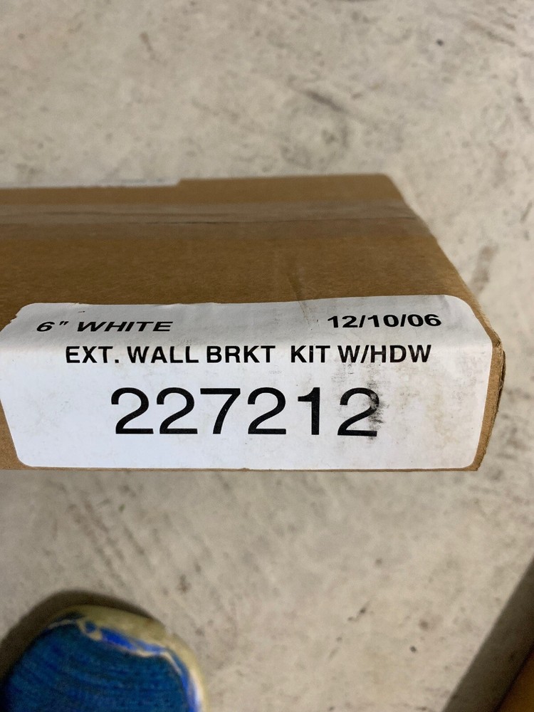 Draper 6” White Wall Bracket Kit - New! #227212