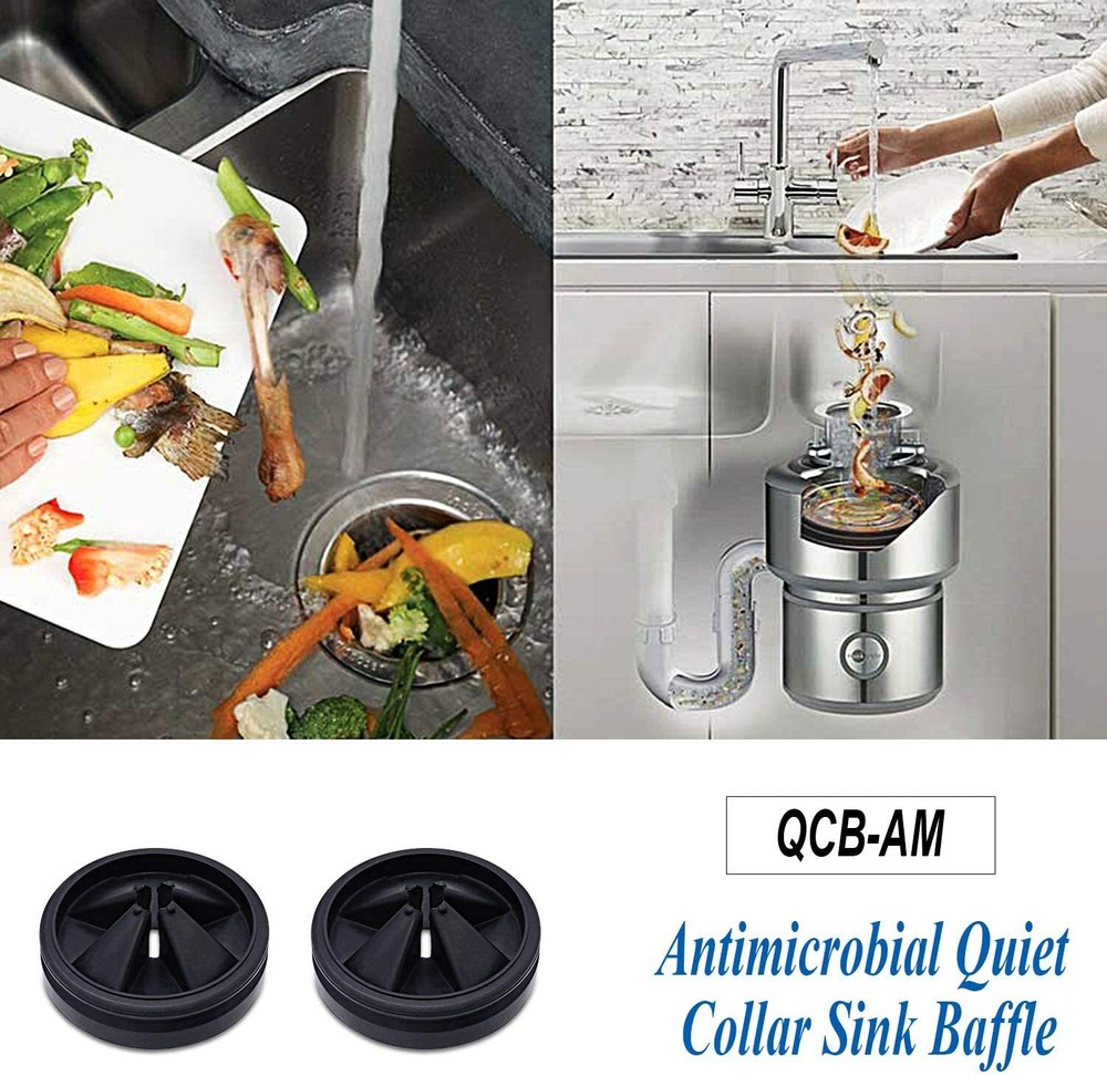 2-Pack QCB-AM Rubber Garbage Disposal Splash Guard for Most Sink Disposal System