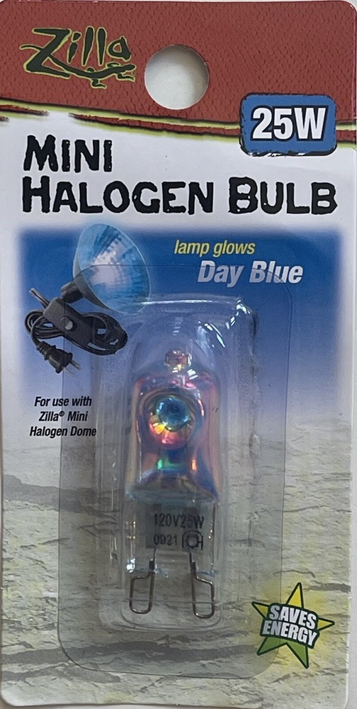 ZILLA MINI HALOGEN DAY BLUE 25 WATT BULB-REPTILE-NEW