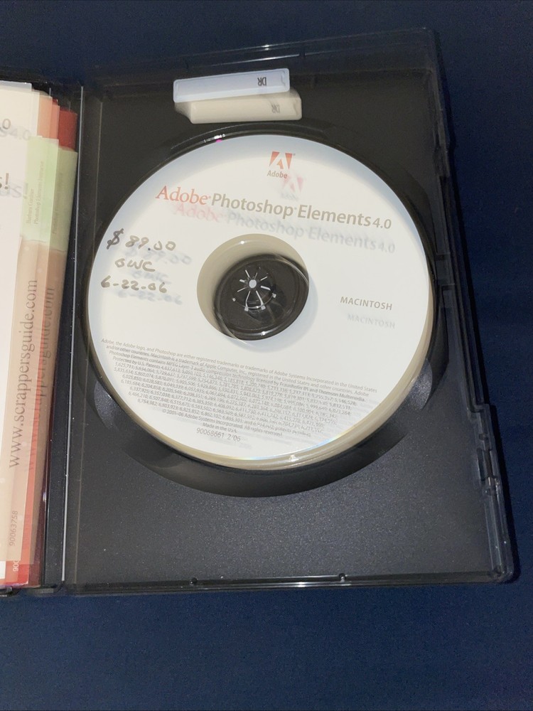 Adobe Photoshop Elements 4.0 Education MAC Software with Serial Number