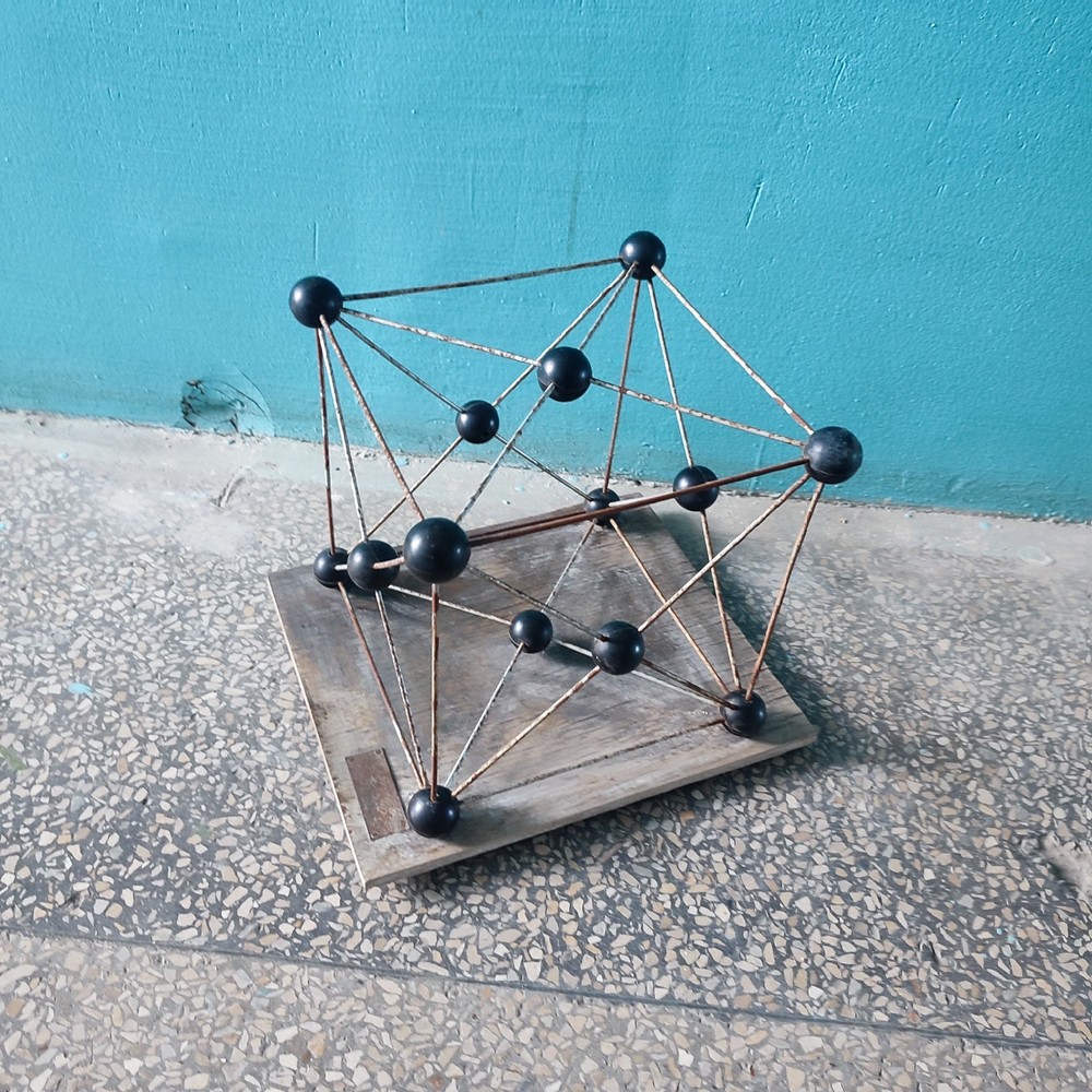 Vintage educational atomic molecular model chemistry crystal structure