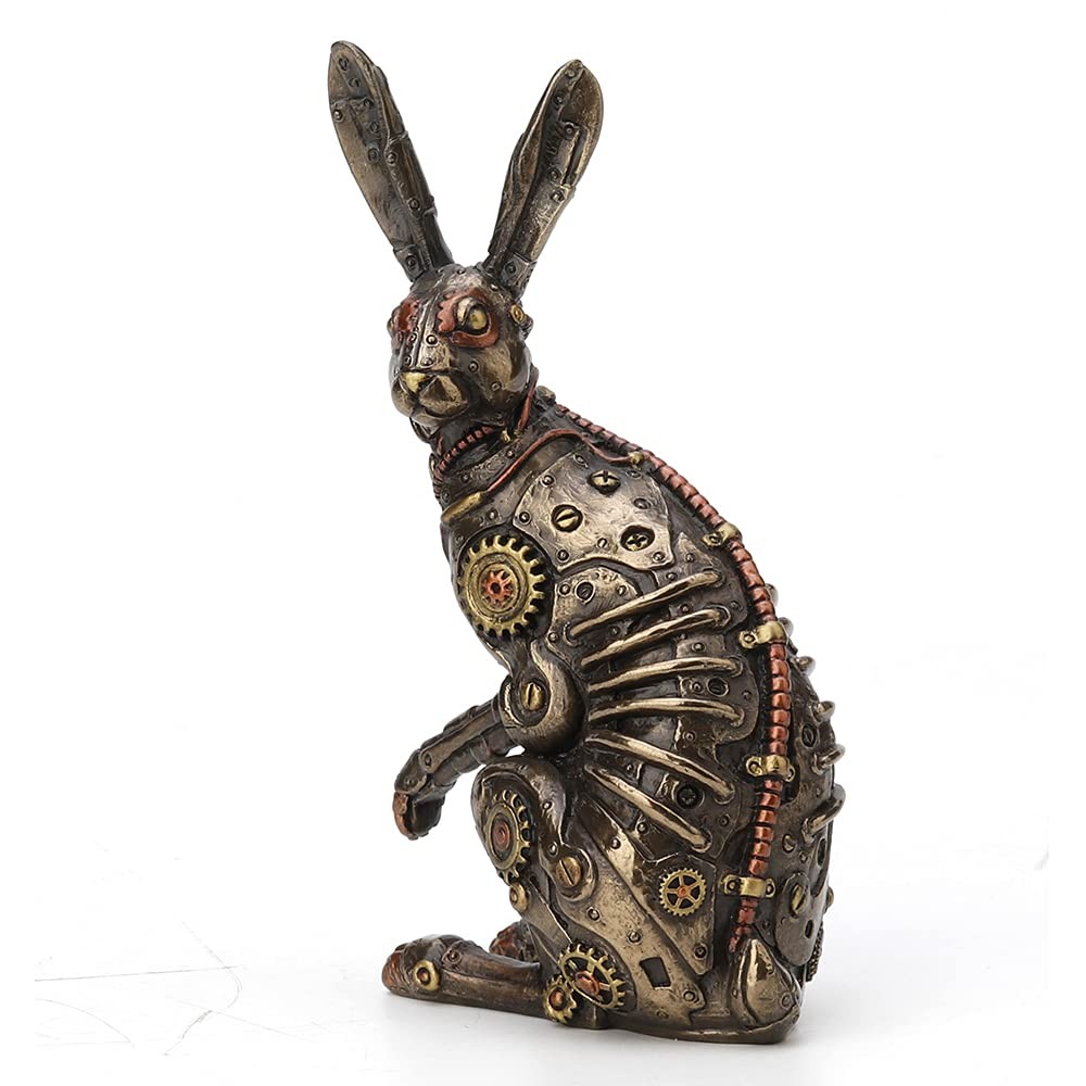 Veronese Design Steampunk Style Jack Rabbit Bronze Finished Statue