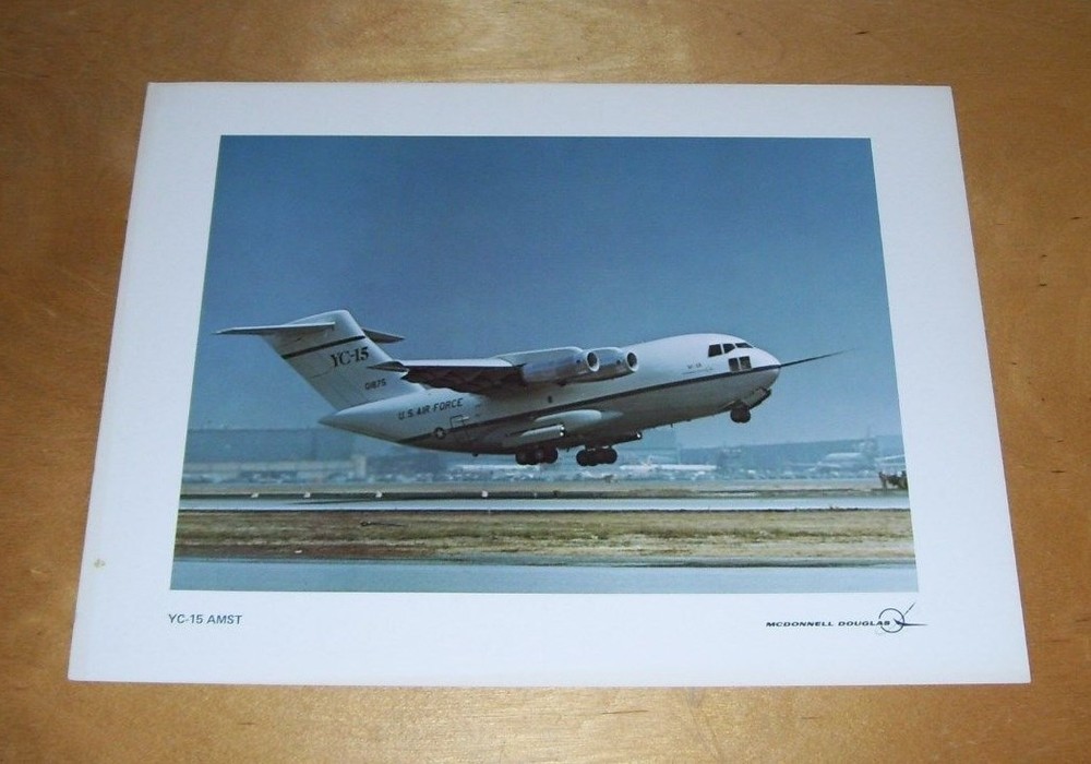 MCDONNELL DOUGLAS YC-15 ASMT  SPECIFICATION & DESCRIPTION CARD