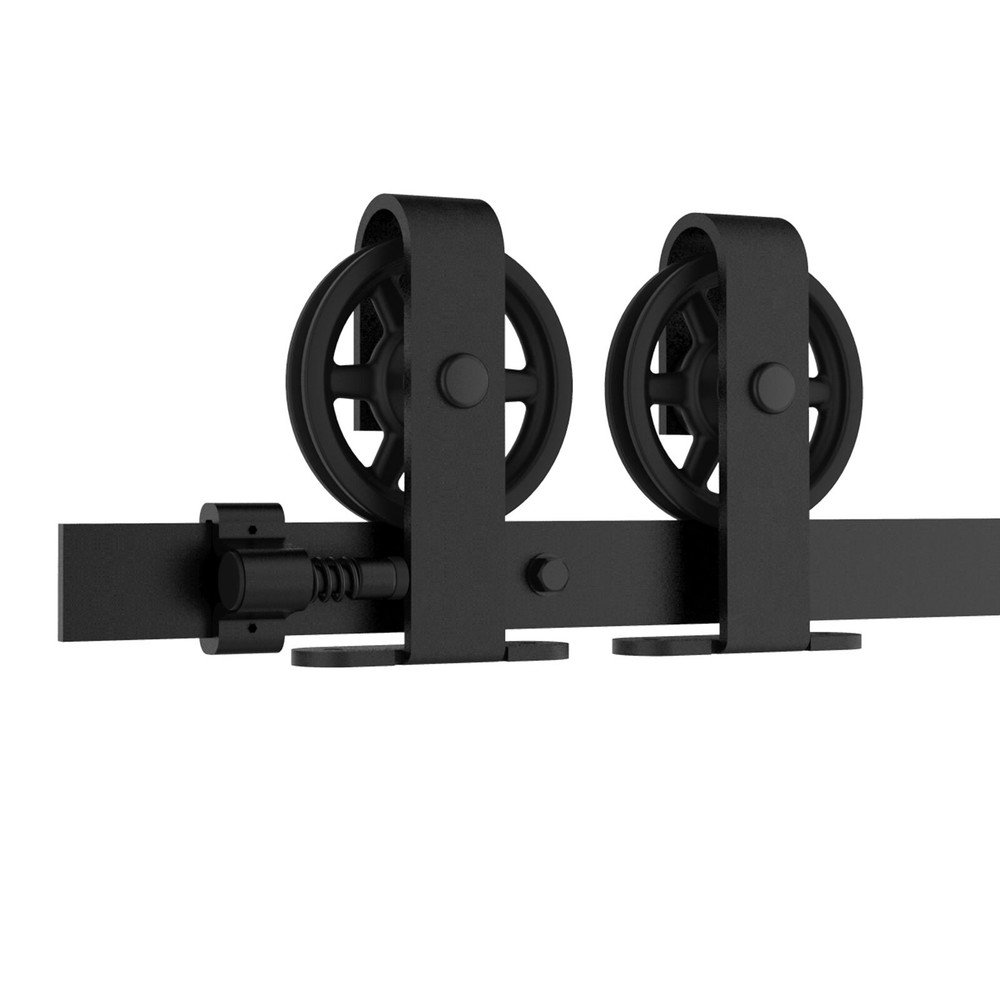 4-12FT Sliding Barn Door Hardware Kit Single Double Doors Medium Wheel RollerKit