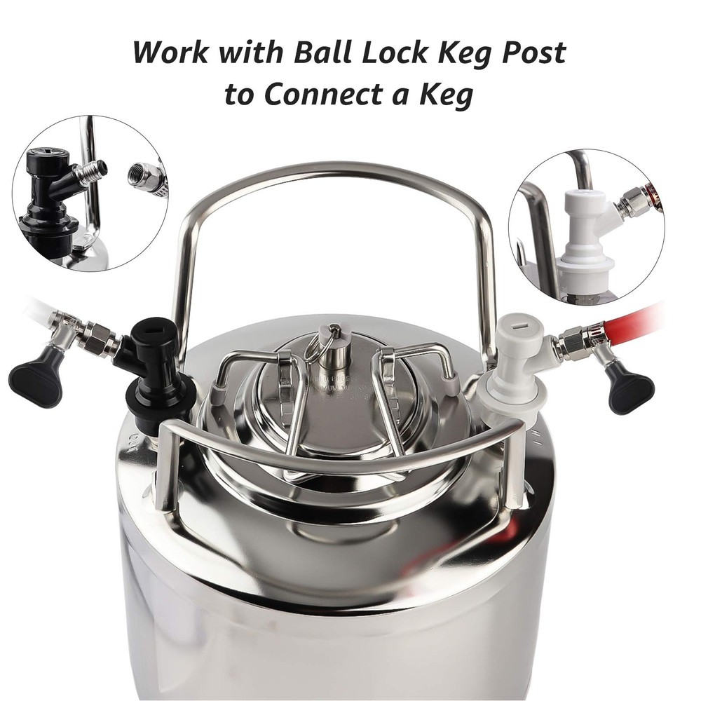 MRbrew 2 Pairs Ball Lock Disconnect Set Home Brew Ball Lock Corny Keg Fittings f
