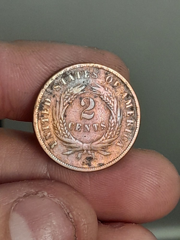 1865 Two Cent Piece (Toning)