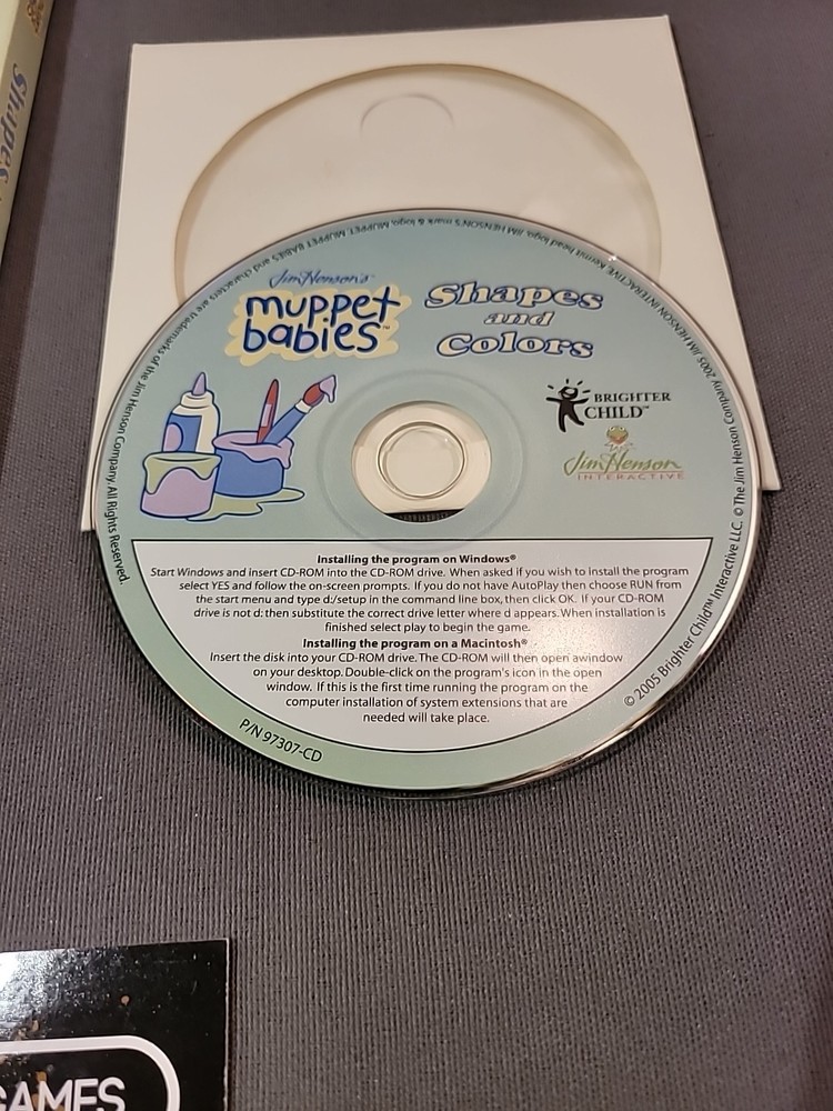 MUPPET BABIES PC Game - Kids Educational Software - Shape And Colors PC