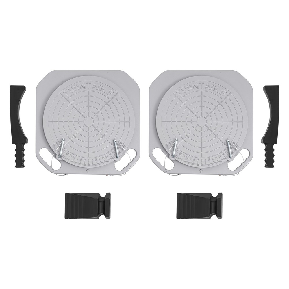 2pcs 3-Ton Front End Wheel Alignment Turntable Plate 360° Rotating Plate Table