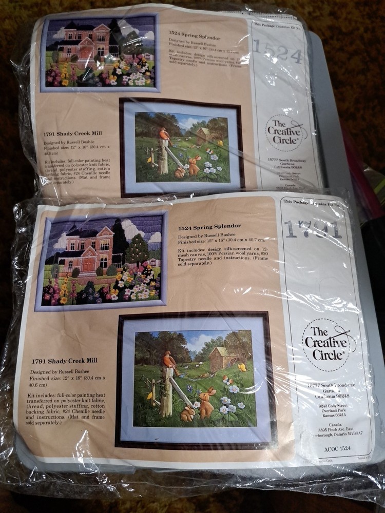 The Creative Circle Spring Splendor 1524 & 1791 Shady Creek Mill Needlepoint Kit
