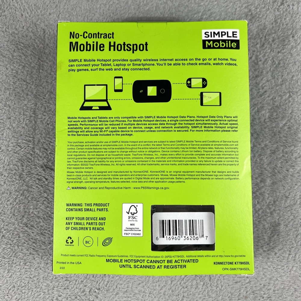 Simple Mobile Moxee 4G Mobile Hotspot No-Contract, Black