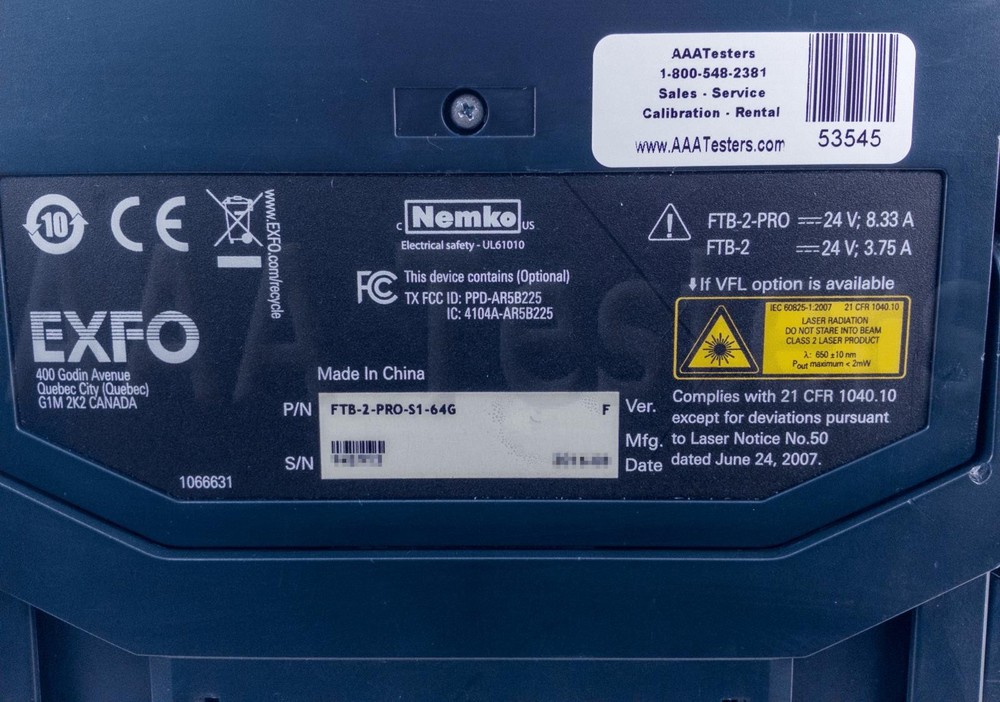 EXFO FTB-2 Pro w/ FTB-5700-PMD PMD Analyzer