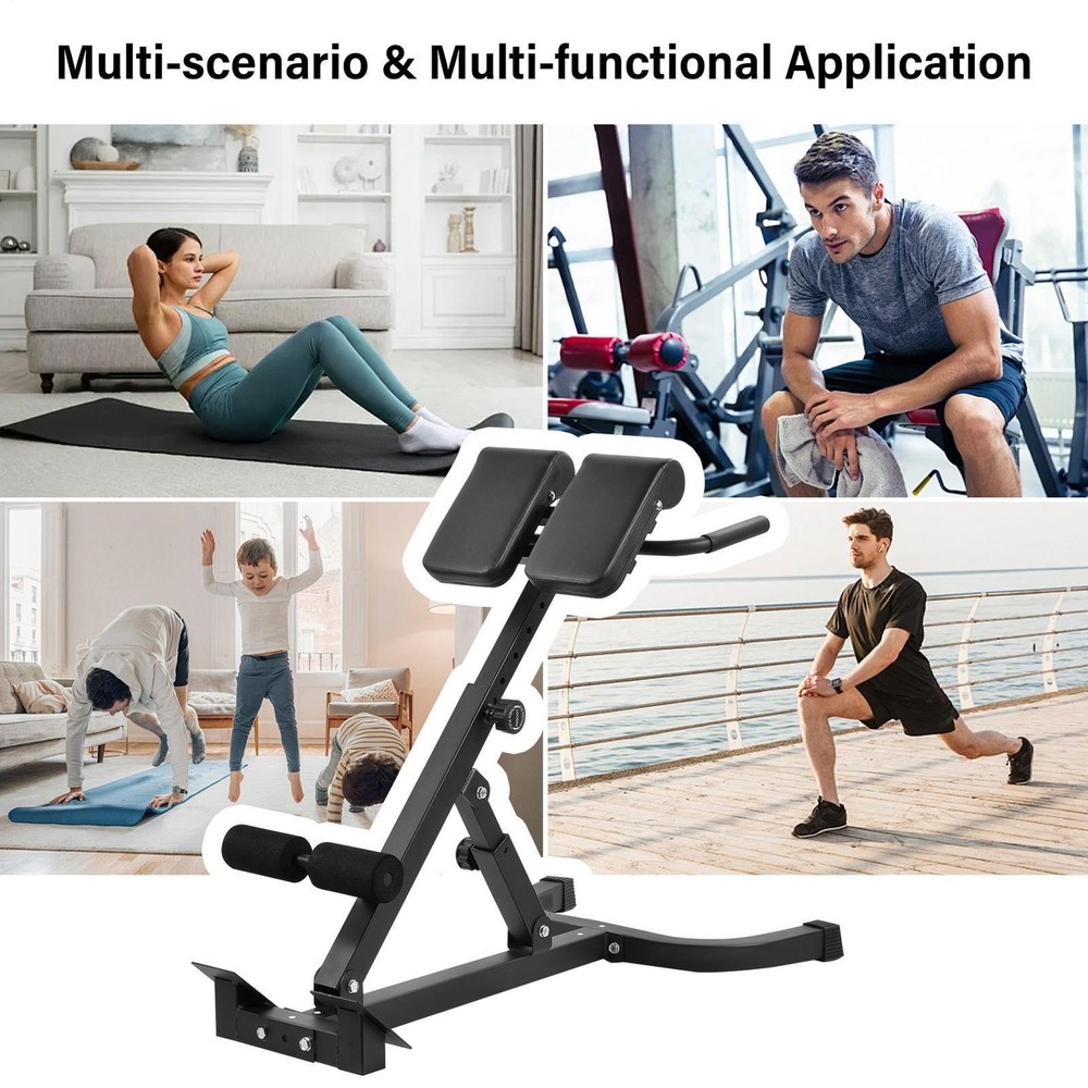 ‌Folding Roman Chair ‌Adjust Angle Core Back Workout Machine‌ Exercise Equipment