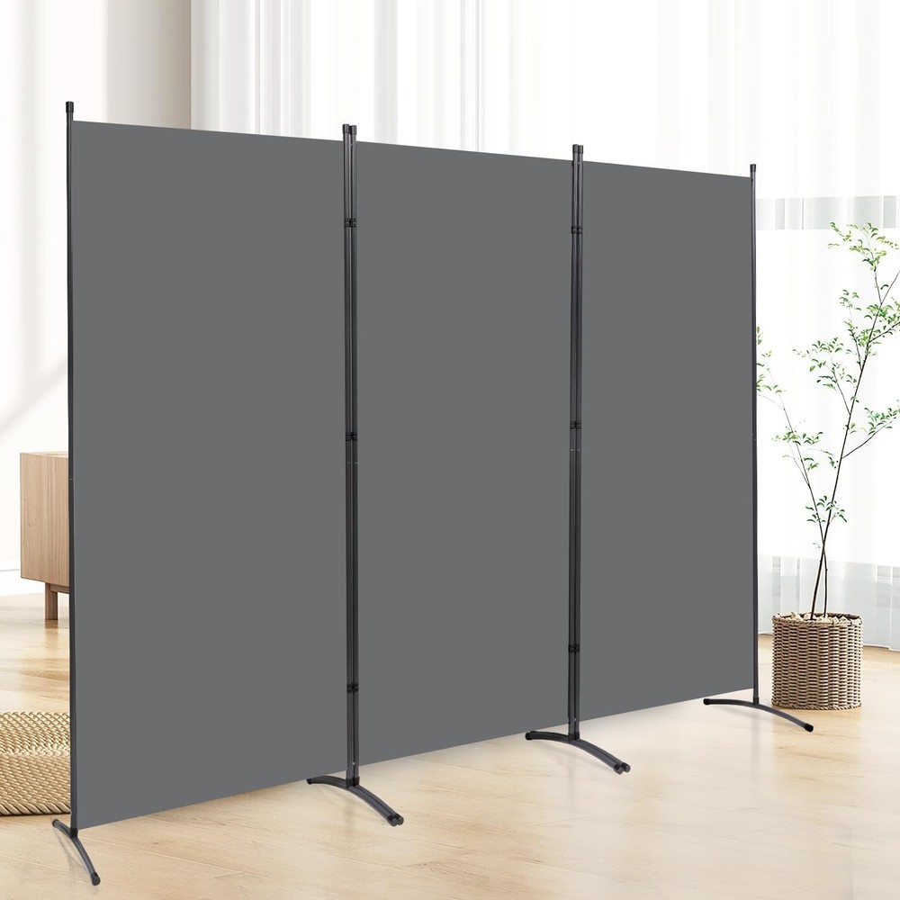 Metal Frame 6 Panel Folding Privacy Screen 6 FT Wall Divider Room Separator