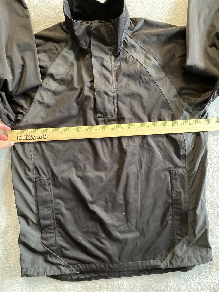 GolfMate Large Black 1/4 Zip Mock Neck Pullover Windbreaker Golf Jacket Pockets