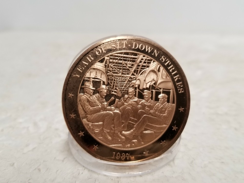1937 - Year of Sit-Down Strikes Challenge Coin
