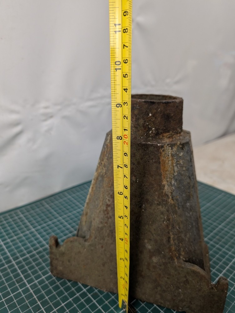 Vintage Cast Iron Gutter Rain Water Hopper / Planter Angular