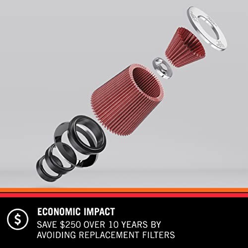 High-Flow Original Lifetime Universal Clamp-On Air Filter: High Performance,
