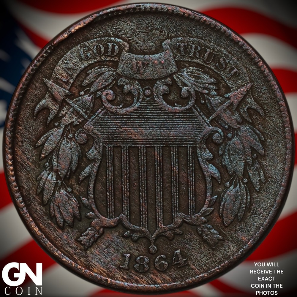 1864 2 Cent Piece A3353
