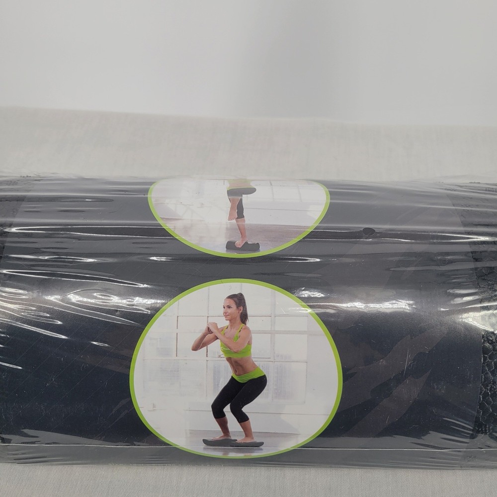 ProsourceFit High Density Half Foam Roller Black 12x3 Inch EPP Therapy Balance