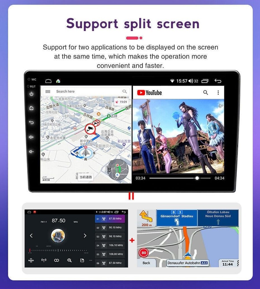 Car Stereo for 350Z 2003-2009 Wireless Carplay Android Auto Backup Camera