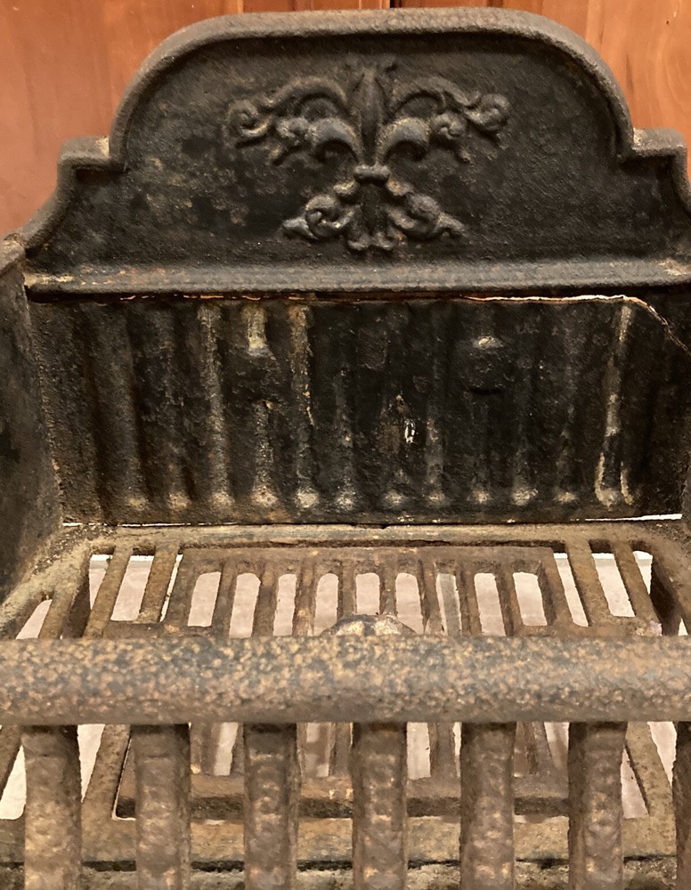Victorian Cast Iron Coal Fireplace Basket Original