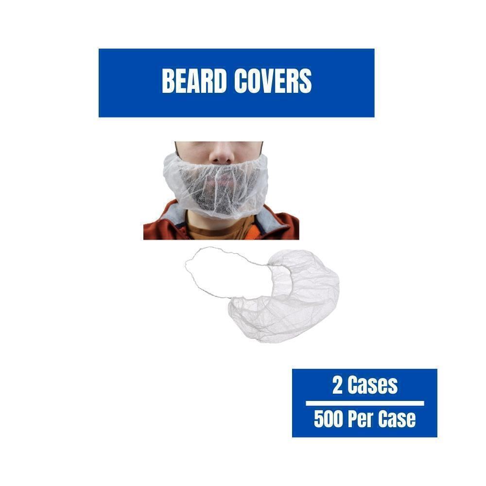 Polypropylene Single Loop Beard Cover - White, 1000 Pieces By Shield Safety