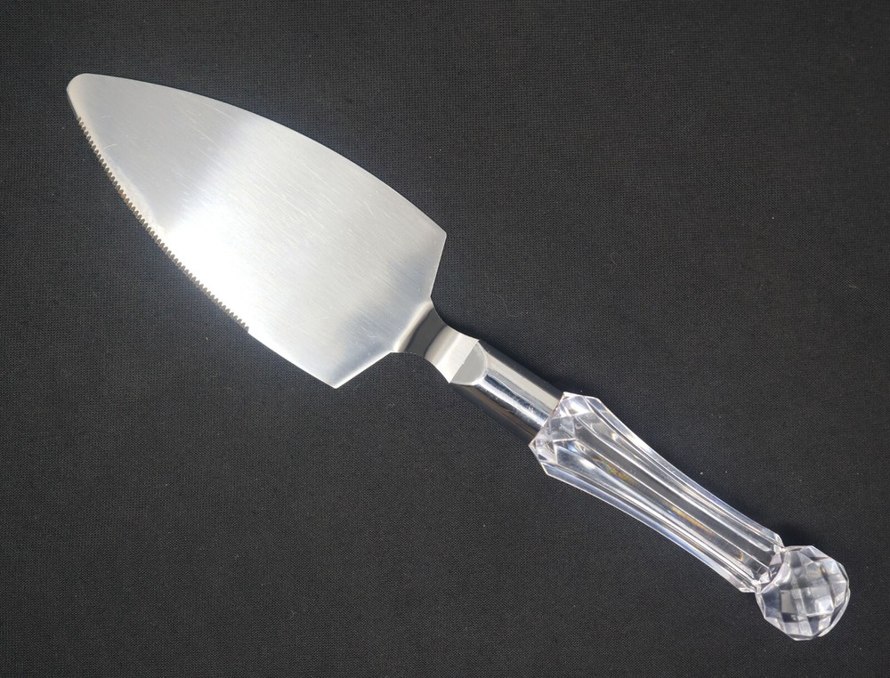 Wedding Cake Serving Spatula with Crystal Style Handle 10.5" Long