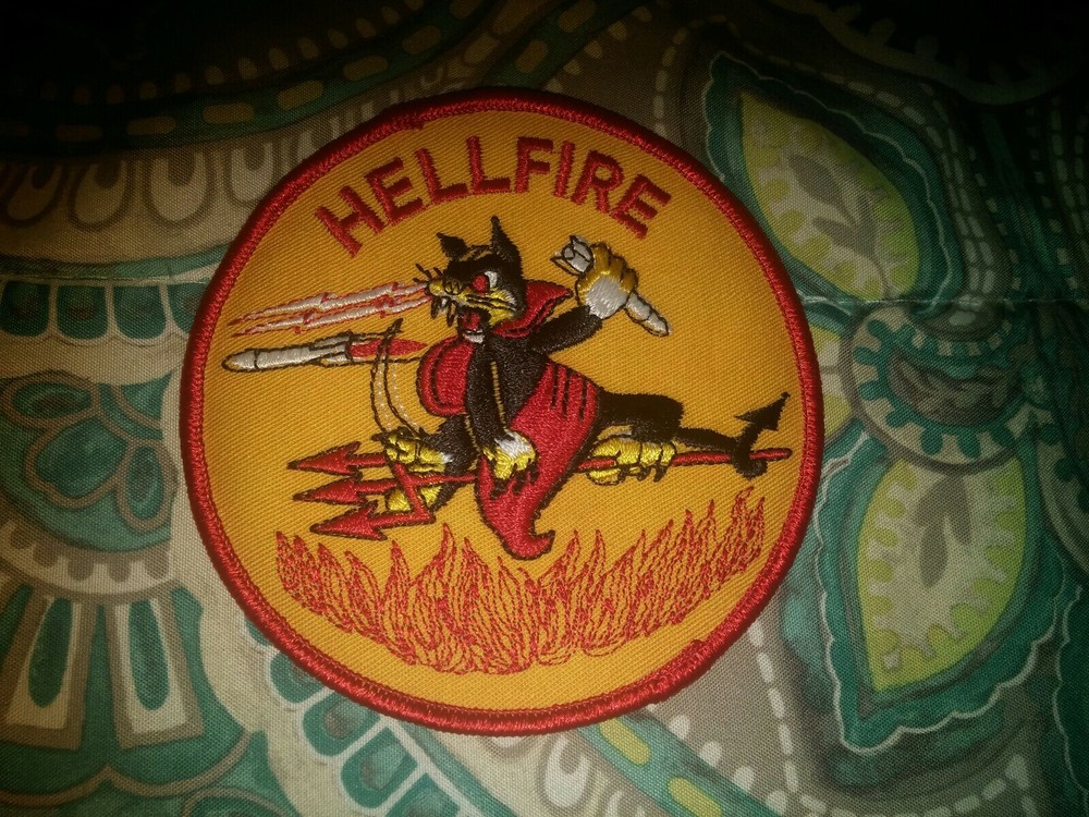 HELLFIRE USMC US MARINE CORPS MARINES EMBROIDERED PATCH 4"