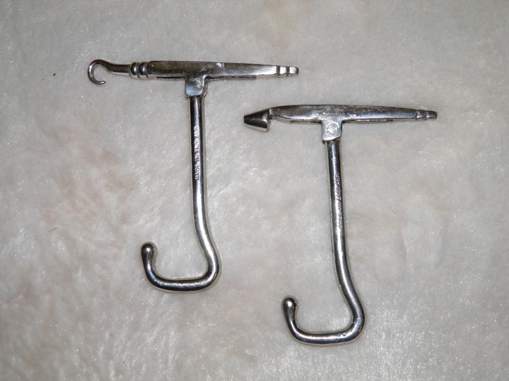 WW1 Military Campaign English Boot Jack & Boot Pulls W/ Button Hook & Hole Punch