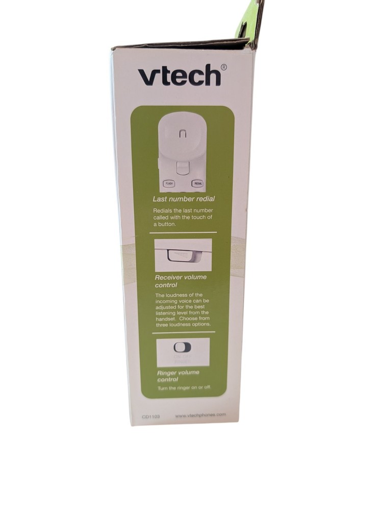 VTech CD1103 Trimstyle Corded Phone - White