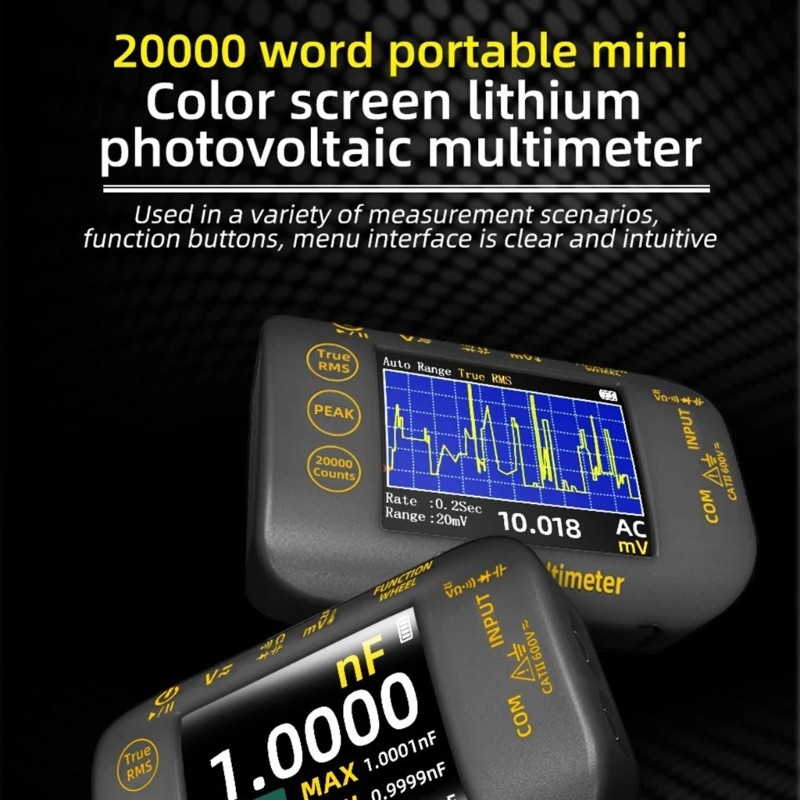 Multimeter Temperature Resistance Voltage Continuity Multitester High Precisions