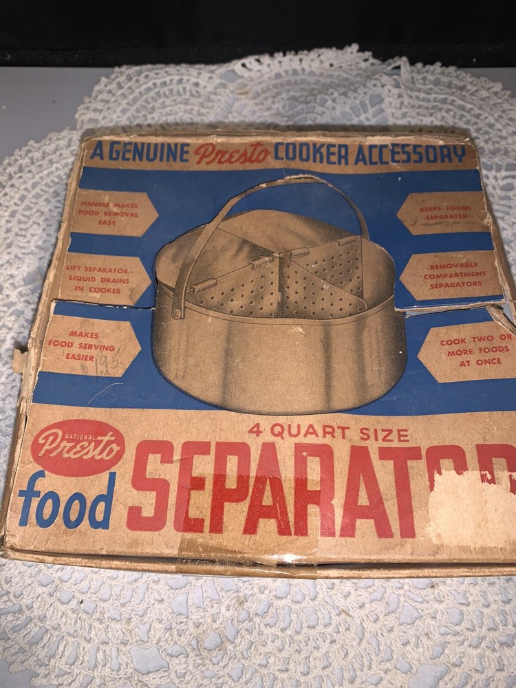 Vintage Presto Food Separator In Original Box