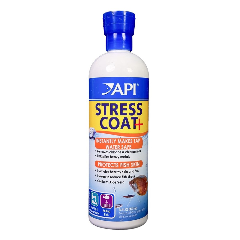 API STRESS COAT Aquarium Water Conditioner 16-Ounce 16 fl oz, Multi-colored