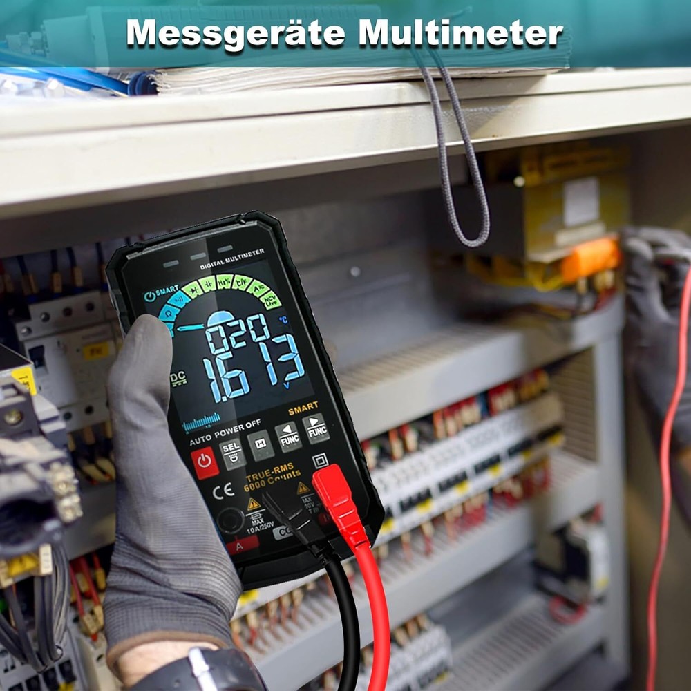 Smart Digital Multimeter 6000 Counts TRMS Auto Range LCD Colour Display