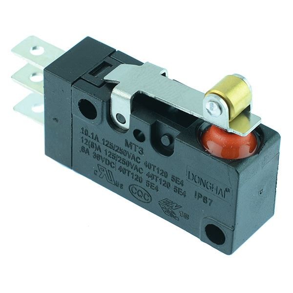 15mm Roller Lever Waterproof Microswitch SPDT 10A IP67 Micro Switch