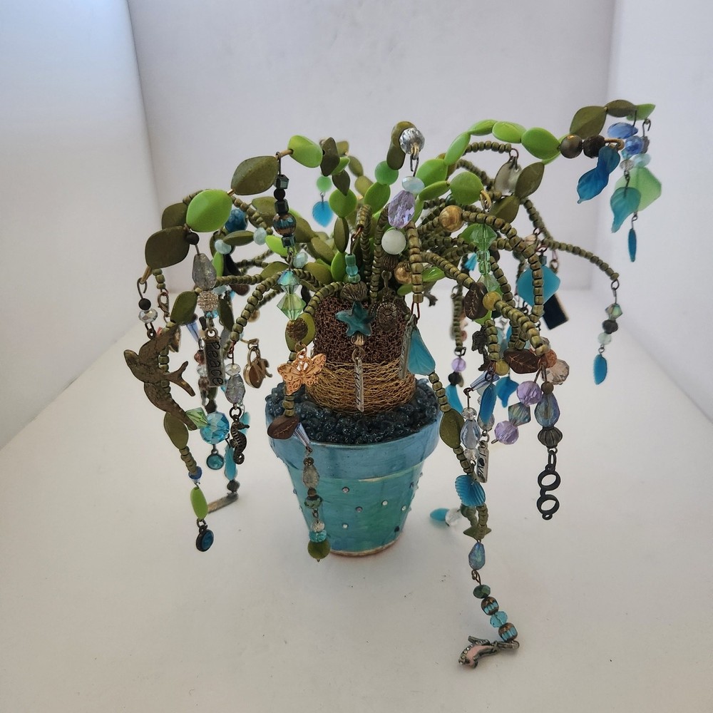 Handcrafted beaded/charm plant