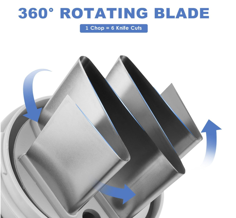 Pampered Chef Push Function Food Chopper - White