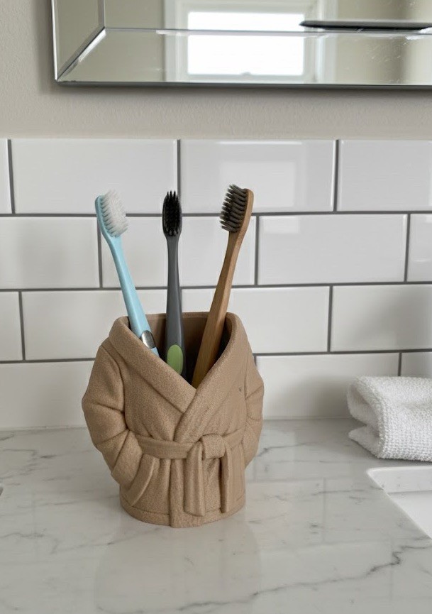 Bathrobe Can Cooler & Desk Accessory