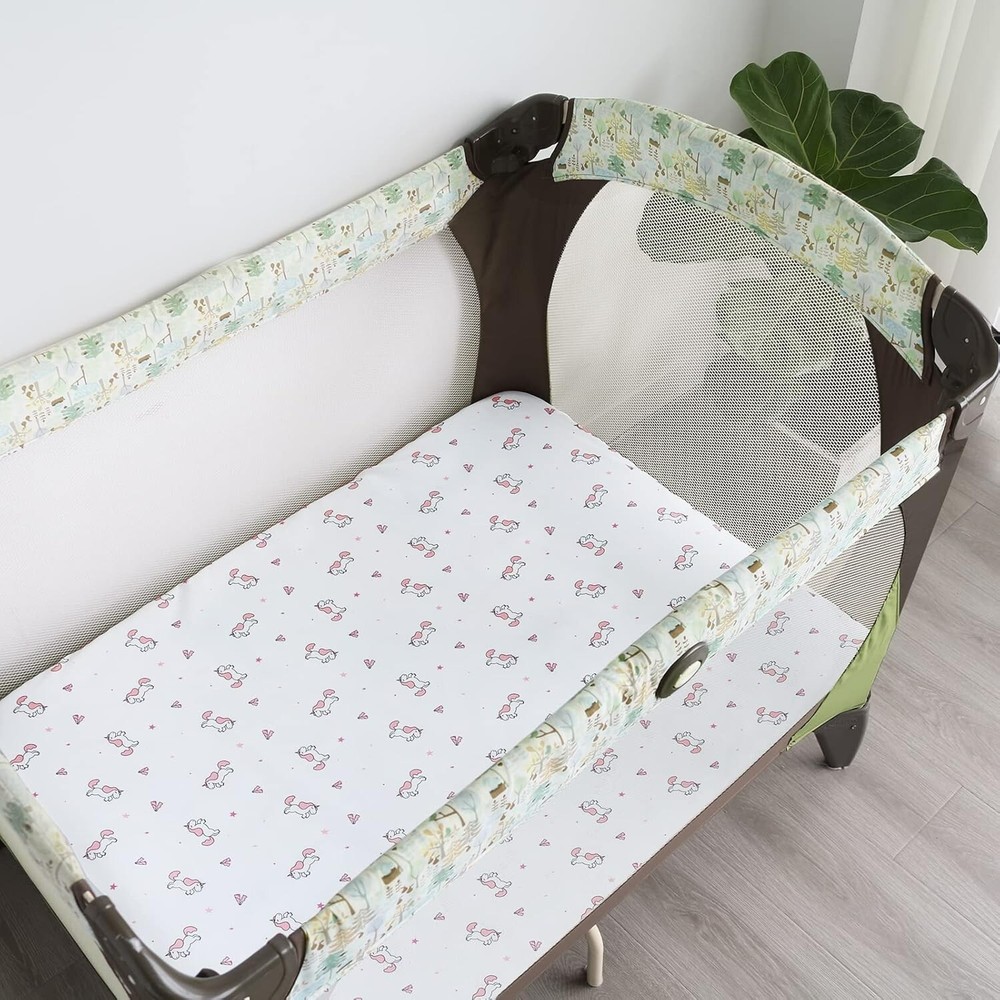 Soft Pack N Play Mattress Sheets Fits Graco Pack N Play Mini Crib Sheets 2 Pack