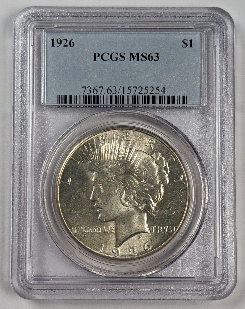 1926 Peace Silver Dollar PCGS MS63