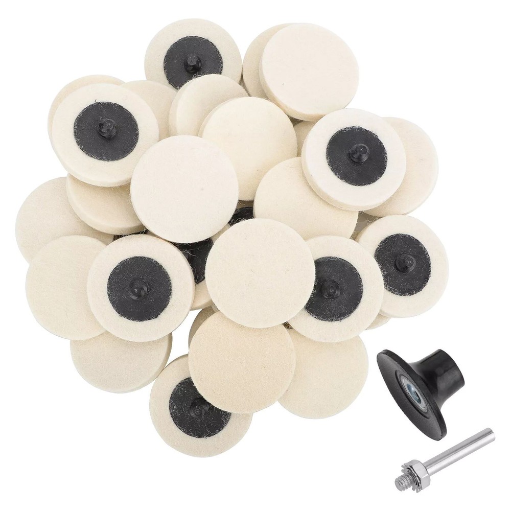 30pcs Disc Polishing Buffing Pads Sanding Wheels Holder Quick Disc Replacement