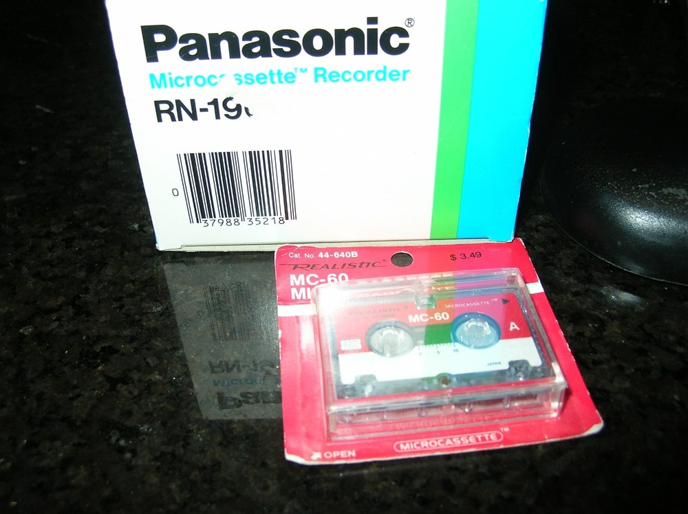 Working Panasonic RN-190 Microcassette Recorder Complete with Box & Instructions