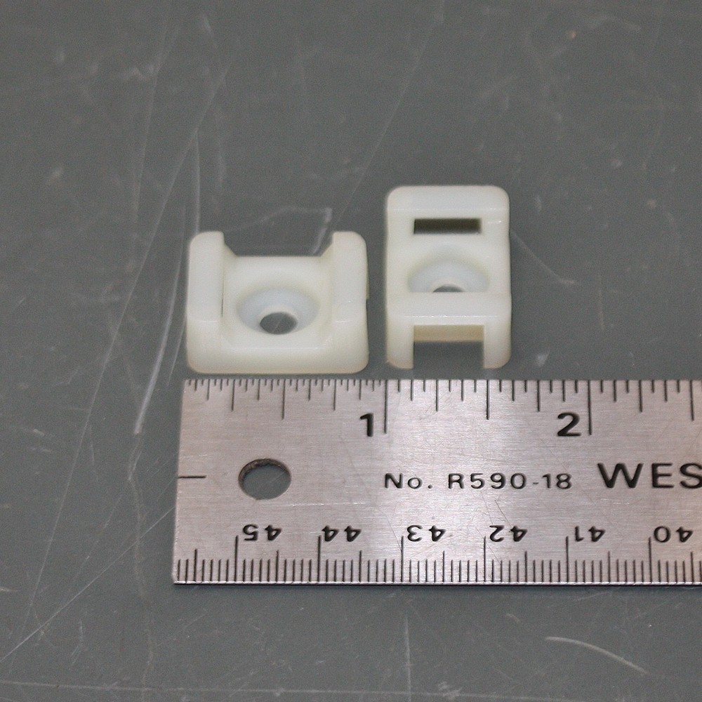 (3000) Dolphin Components Saddle Cable Tie Base DC-LPM-4, #10 Stud, Nylon 6/6