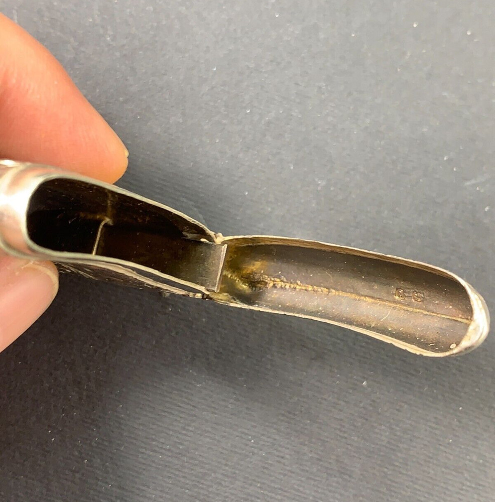 Edwardian Birmingham 1906, maker Albert Jackson silver engraved vesta case